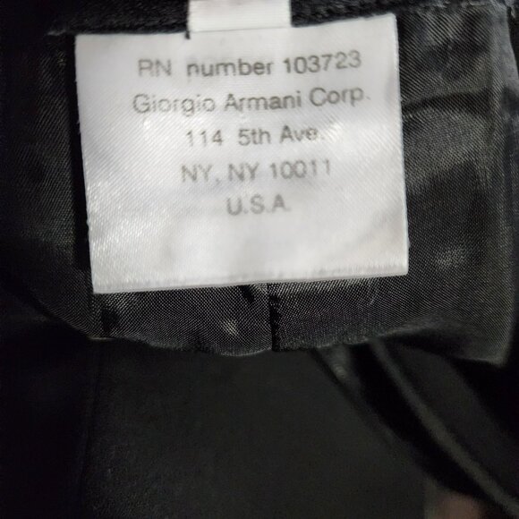 Giorgio Armani Black Wool Skirt – Zip Closure, Size 44 (IT), Made in Italy - Picture 3 of 7